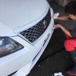 ヘッドライト磨きをしました!磨くと新車のような輝きを取り戻します!